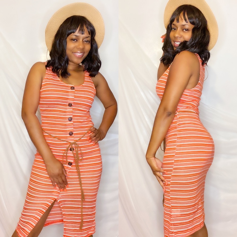The Last Word Burnt Orange Sleeveless Dress